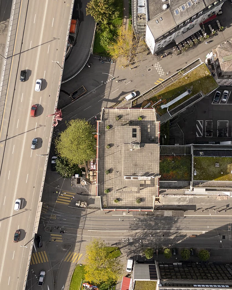 dialog verkehr drohenbild hoch